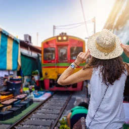 Train Market and Damnoen Saduak Floating Market Tour