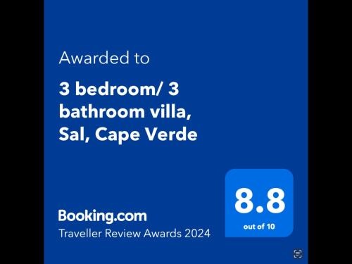 3 Bedroom/ 3 Bathroom Villa, Sal, Cape Verde