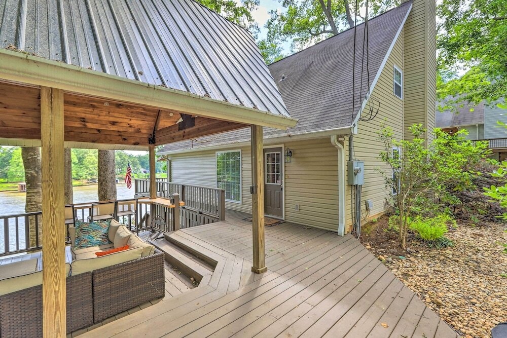 Lakefront Home w/ Entertainment Space & Dock!