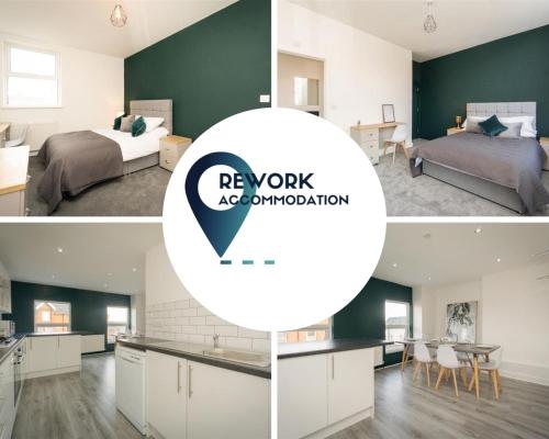 King St Contractor Accommodation 6 bed 6 bath free parking for vans nr Birkenhead by Rework Accommodation