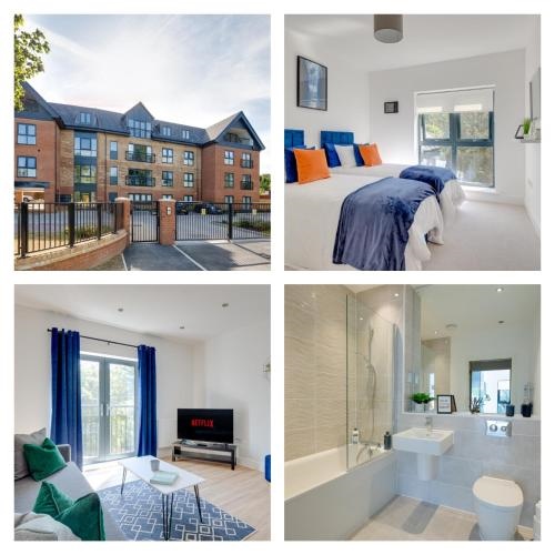 Stevenage Luxury 1Bed Apartment Sleeps 4 WIFI Free Parking By JM Short Lets & Serviced Accommodation