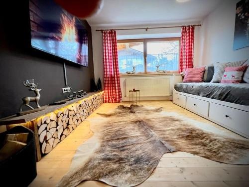 Ferienwohnung Steinbock Terrasse Gartensauna Garten Grillplatz