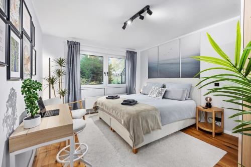 EDLER WOHNRAUM Noble Stadtoase mit Boxspringbett Kaffeevollautomat Lift & Parkplatz