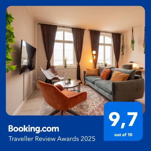 maremar Style Apartment im Zentrum Luxus Boxspringbett KA?che Arbeitsplatz Highspeed WLAN