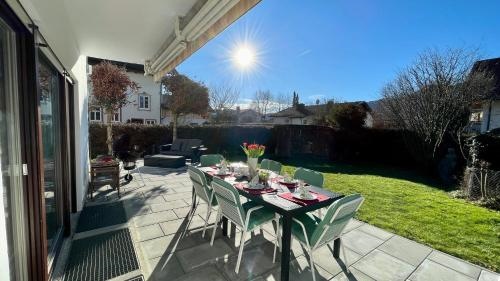 Large holiday apartment with sauna terrace garden and open fireplace