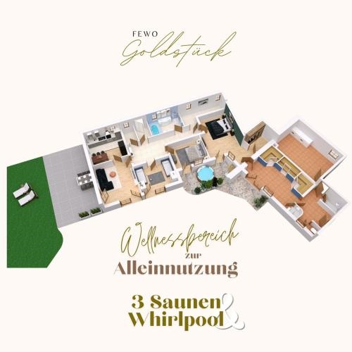 FeWo Goldstuck mit privatem SPA und Whirlpool