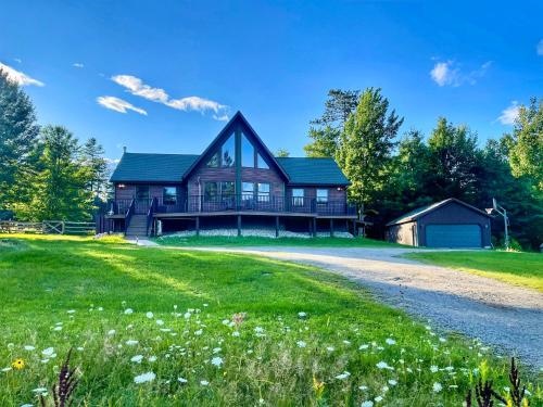 Adirondack Alpine Cabin with Hot Tub Near Whiteface Lake Placid Game Rm Fenced Yard Views
