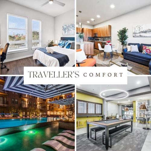 Cityscape Luxury Living Downtown Fort Worth Condo, Pool, Gym, Parking, BBQ