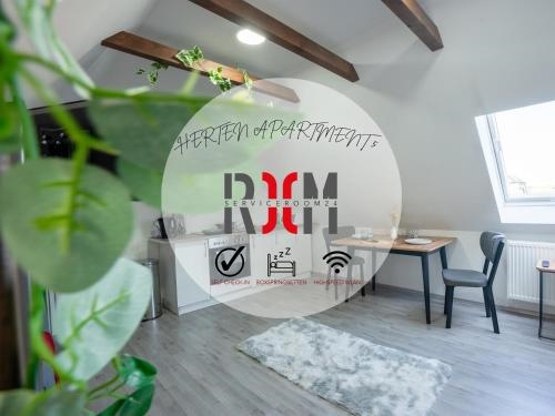 Serviceroom24 - Attic Apartment in Herten mit WLAN - Kuche - Badezimmer