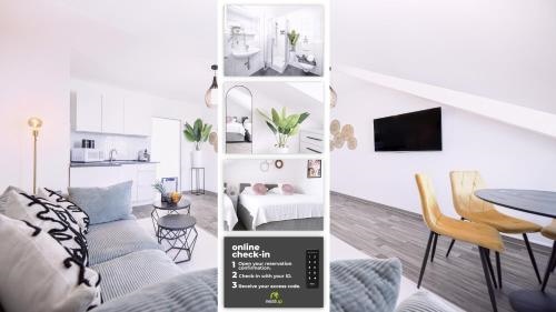 nestup - Zentrales Apartment mit Boxspringbetten, Smart-TV und ausgestatteter Kuche
