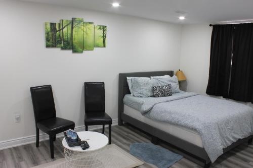 Comfy basement near KW airport