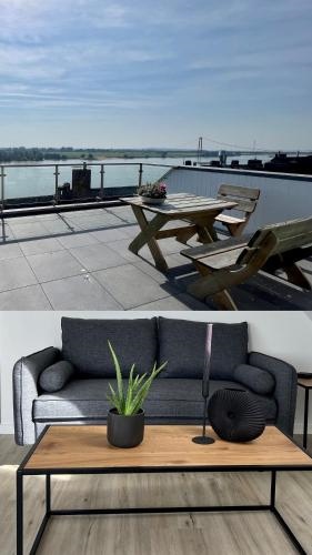 PANORAMA Exklusives Apartment an der Promenade mit Dachterrasse & Rheinblick