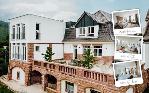 MAINTERRASSE Boardinghouse am Fluss klimatisierte Apartments mit 80qm Terrasse