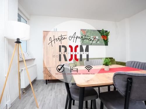 Serviceroom24 - Apartment 2 in Herten WLAN - Smart-TV - 24-7 Check-in und Kuche